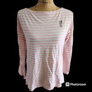 Lou & Grey Long Sleeve T Shirt Womens SZ Large Novelty Kidcore Ice Cream Striped